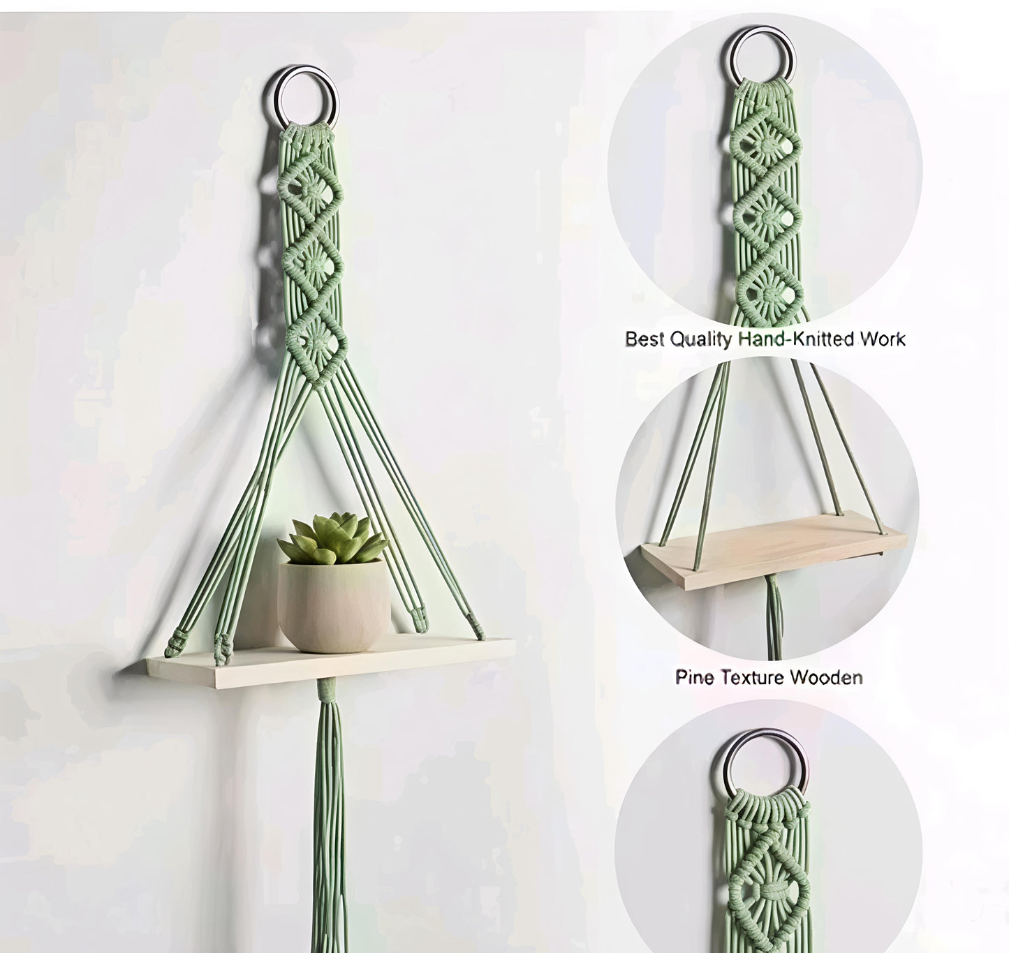 Handmade Plant holders Baskets Plant Container Set (Pack of 2, Cotton)