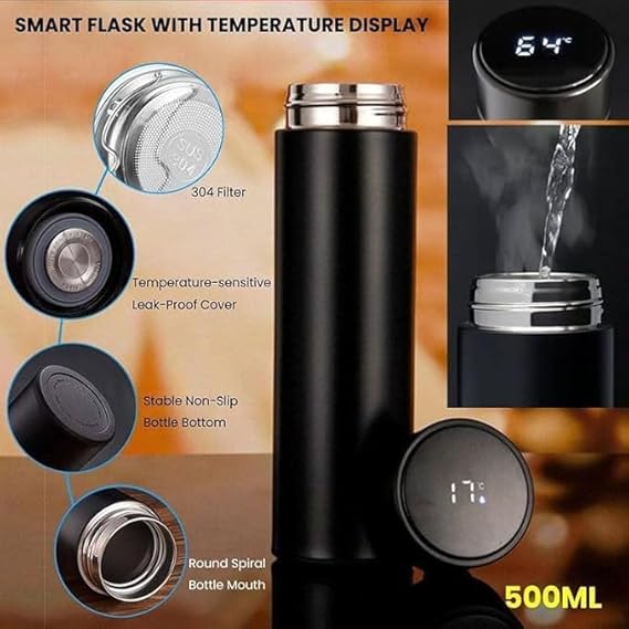Smart LED Temperature Display Water Bottle – Hot & Cold Vacuum Flask