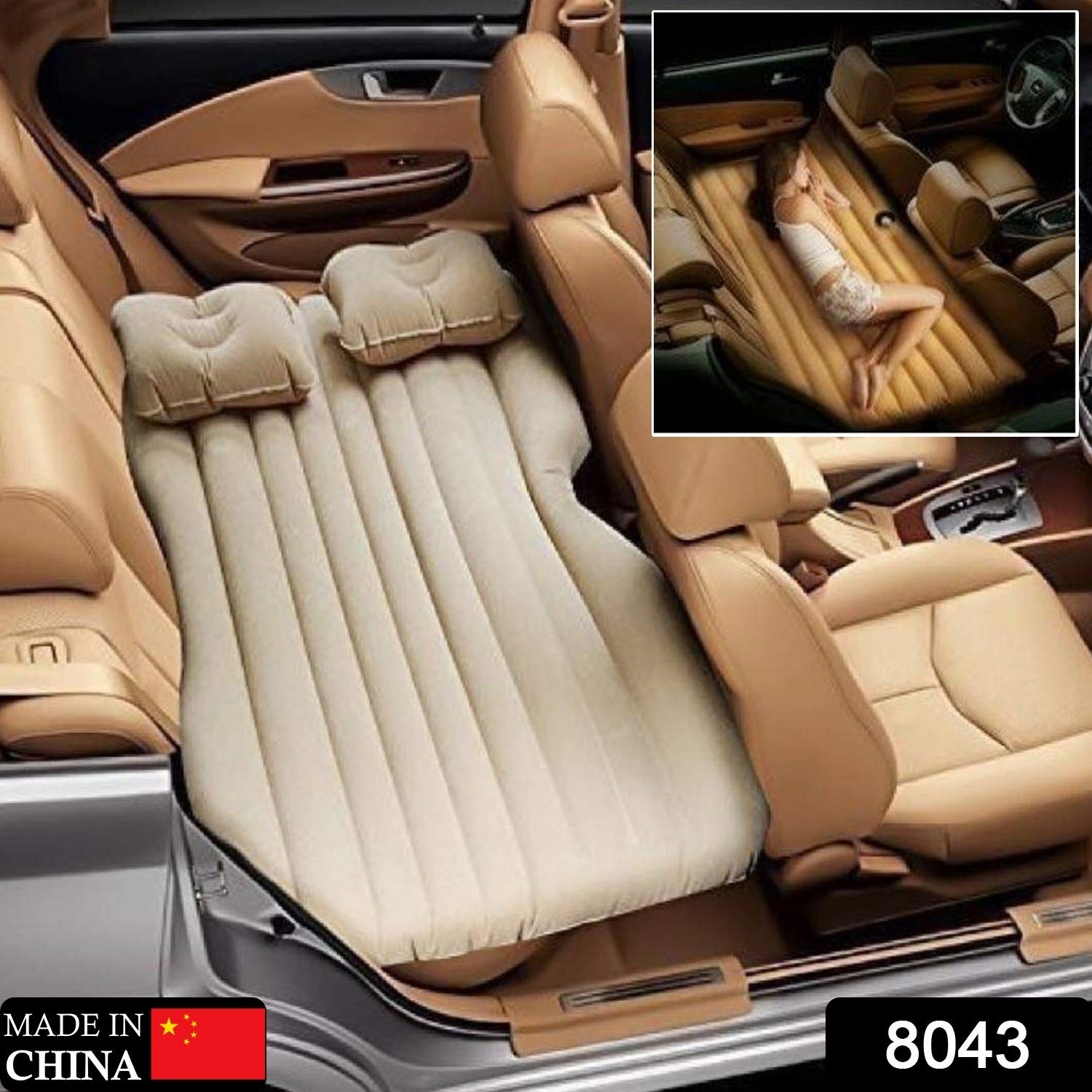 Car Inflatable Bed With 2 Pillows with Air Pump (Portable)