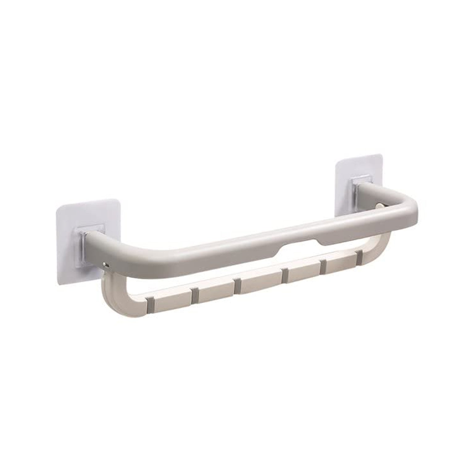 Wall Mounted Double Bar Towel Holder With Hooks