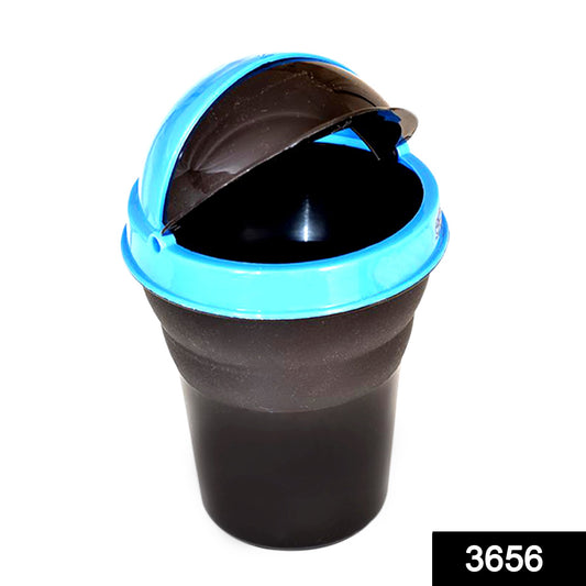 Plastic Car Mini Dustbin trash Bin Dust Case (Multicolour)
