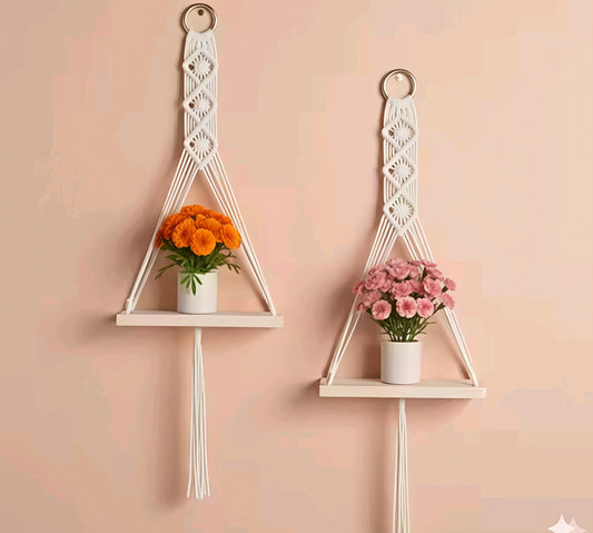 Handmade Plant holders Baskets Plant Container Set (Pack of 2, Cotton)