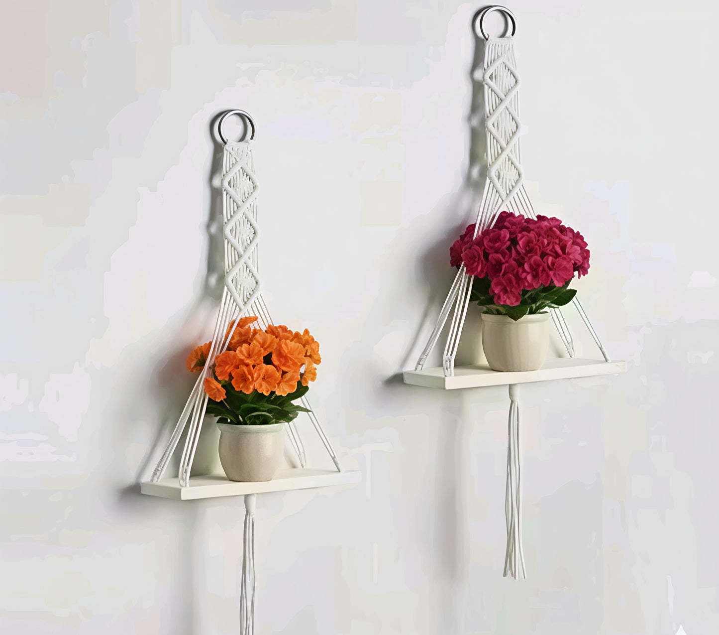 Handmade Plant holders Baskets Plant Container Set (Pack of 2, Cotton)