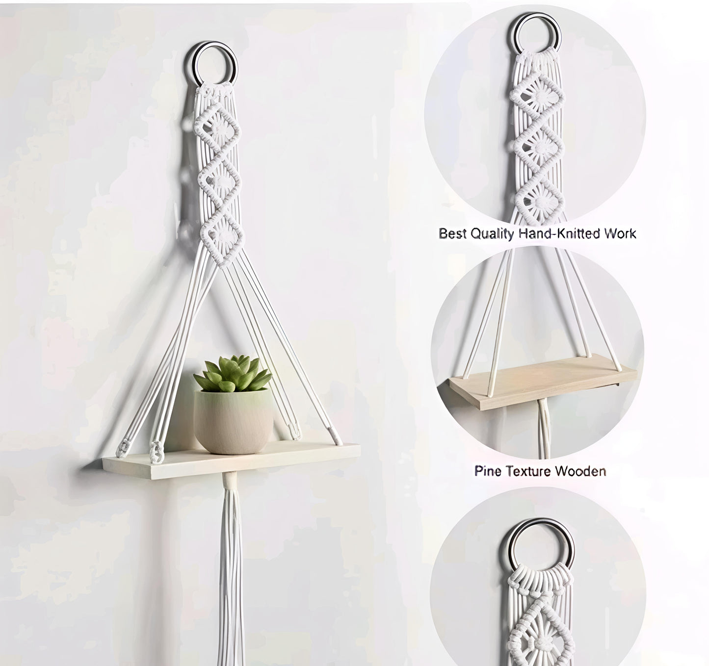 Handmade Plant holders Baskets Plant Container Set (Pack of 2, Cotton)