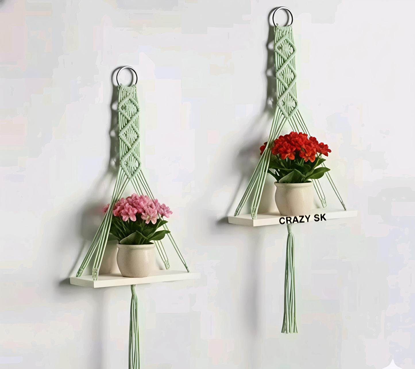 Handmade Plant holders Baskets Plant Container Set (Pack of 2, Cotton)