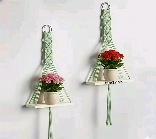 Handmade Plant holders Baskets Plant Container Set (Pack of 2, Cotton)