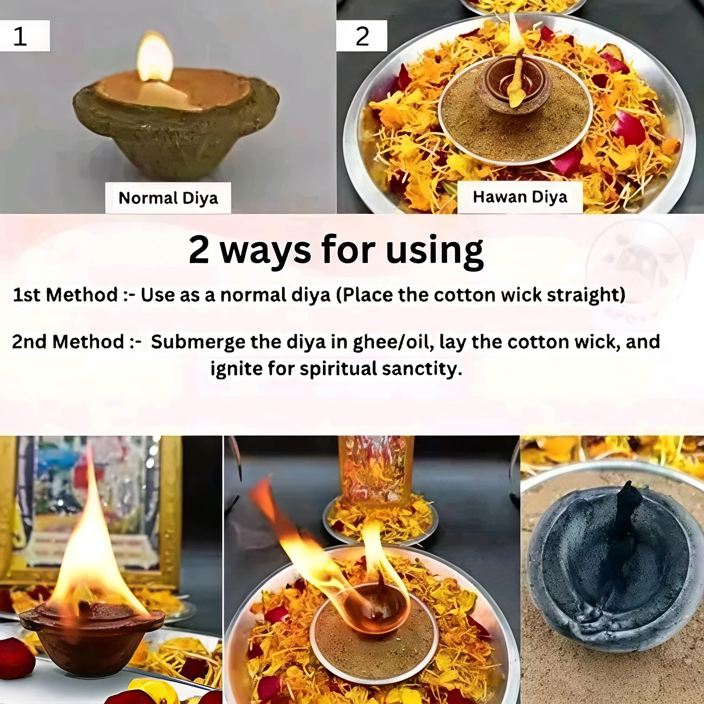 GAUKUSH NATURAL COW DUNG DIYA pack of 20 Pcs | Made of 5 Natural Elements - Cow Dung, Cow Urine, Milk, Curd, and Ghee | Pooja Products for Daily Pooja, Navaratri,

Festivals, Diwali