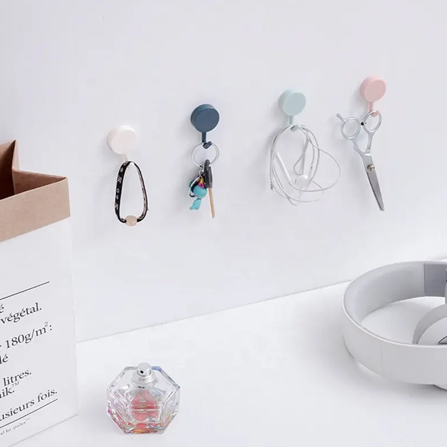 Wall Hooks Heavy Adhesive Hooks For Wall For Home Use ( 2 Pcs Hook )